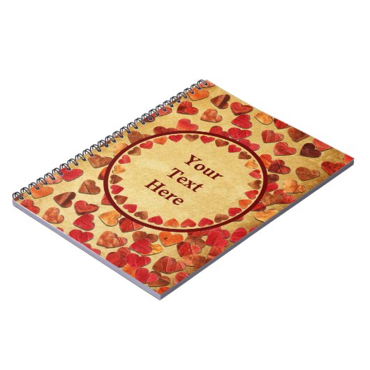 herfst leder hart oud papier notitieboek (Linkerzijde)