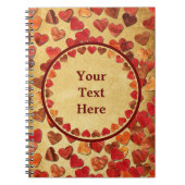 herfst leder hart oud papier notitieboek (Voorkant)