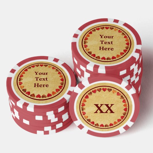 herfst leder hart oud papier poker chips (Opstapeling)