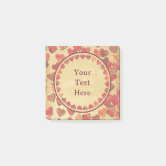 herfst leder hart oud papier post-it® notes