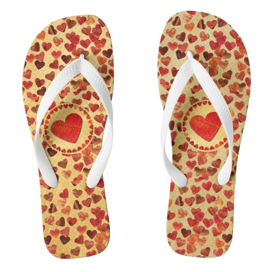 herfst leder hart oud papier teenslippers (Voetbed)