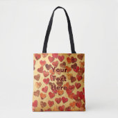 herfst leder hart oud papier tote bag (Voorkant)