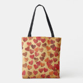 herfst leder hart oud papier tote bag (Achterkant)