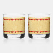 herfst leder hart oud papier whisky glas (Links)