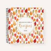Herfst leder Patroon Ontvangt Notitieboek (Voorkant)