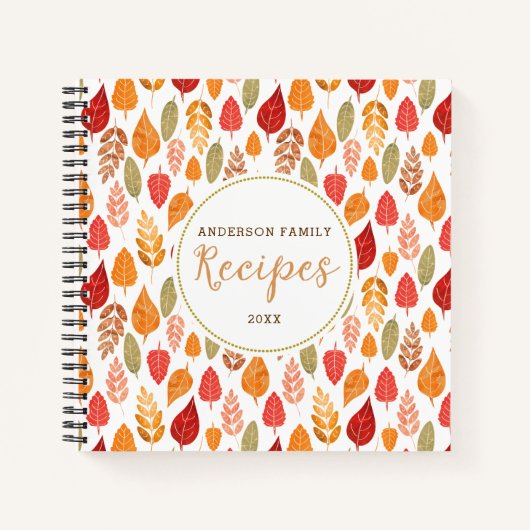 Herfst leder Patroon Ontvangt Notitieboek (Voorkant)