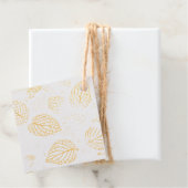 Herfst, lederen patroon bedankjes labels (Met doos)