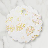 Herfst, lederen patroon bedankjes labels (Voorkant)