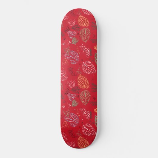 Herfst, lederen patroon persoonlijk skateboard (Voorkant)