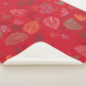 Herfst, lederen patroon sherpa deken (3/4)