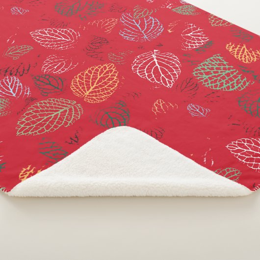 Herfst, lederen patroon sherpa deken (3/4)