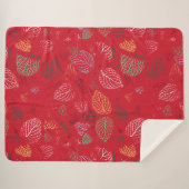 Herfst, lederen patroon sherpa deken (Voorkant (horizontaal))