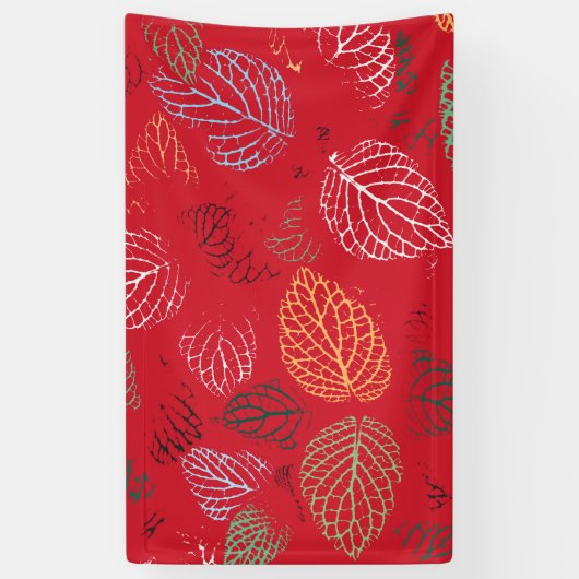 Herfst, lederen patroon spandoek (Verticaal)