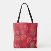Herfst, lederen patroon tote bag (Achterkant)