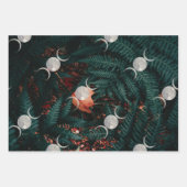 Herfst leest driedubbel papier voor het verpakken  inpakpapier vel (Voorkant 3)