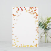 Herfst leest grenspost briefpapier (Staand voorkant)