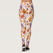 Herfst Leggings - Herfstbladeren & eikels Patroon (Achterkant)