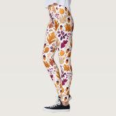 Herfst Leggings - Herfstbladeren & eikels Patroon (Links)