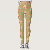 Herfst leggings met een pompoen en bladeren patroo (Voorkant)