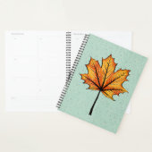 Herfst lek op blauw decoratief botanisch kunstwerk planner (Display)