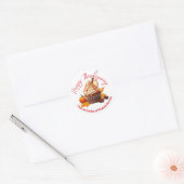 Herfst Lekkernijen Cupcake Oogst Dankdag Ronde Sticker (Envelop)
