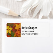 Herfst lekt in bijtende kleuren etiket (Insitu)