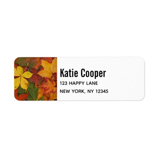 Herfst lekt in bijtende kleuren etiket (Voorkant)