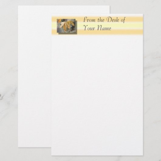 Herfst lekt - van het bureau van ...  Briefpapier (Voorkant / Achterkant)