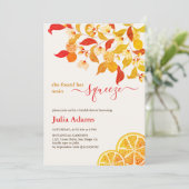 Herfst Lemon Theepartij Bruidsuitnodiging Kaart (Staand voorkant)