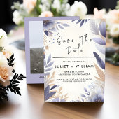 Herfst lente pruim lavendel sage bruiloft save the date