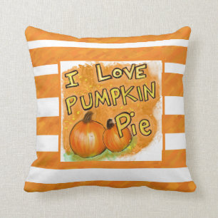 Herfst leuk. Ik hou van pompoentaart! Kussen