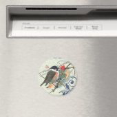 Herfst Leuke Vogel Zittend op Tak Magneet (Insitu (Vaatwasser))