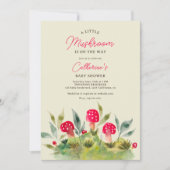 Herfst Leuke waterverf kleine paddenstoel baby sho Kaart (Voorkant)