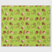 Herfst Levendige Groene Herfst Naadloos Verpakking Cadeaupapier (Vlak)