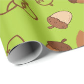 Herfst Levendige Groene Herfst Naadloos Verpakking Cadeaupapier (Rol Hoek)