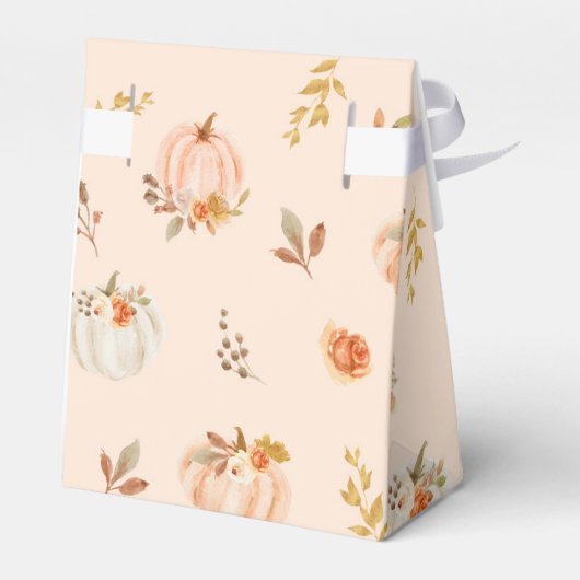 Herfst lief klein pompoen twee lief verjaardagsfee bedankdoosjes (Achterkant)