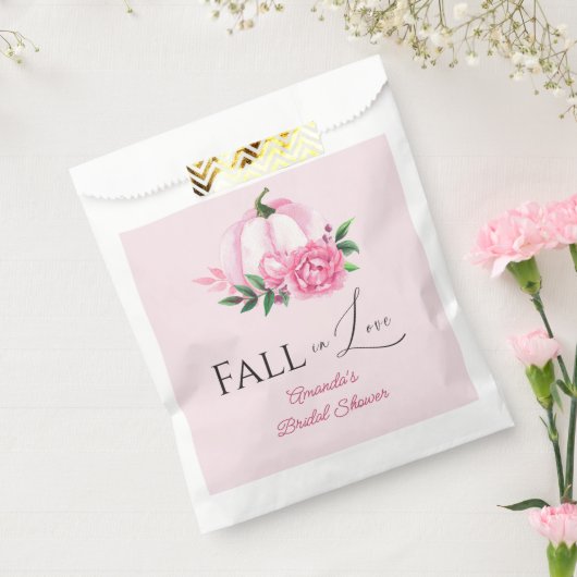 Herfst Liefde Blush Roze Pompoen Rustiek Vrijgezel Bedankzakje (Gezegeld)