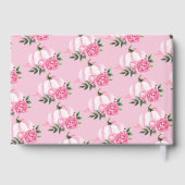 Herfst Liefde Blush Roze Pompoen Rustiek Vrijgezel Gastenboek (Achterkant)