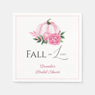Herfst Liefde Blush Roze Pompoen Rustiek Vrijgezel Servet