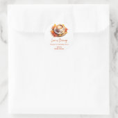 Herfst Liefde Bruist Bruids Bruiloft Ronde Sticker (Tas)