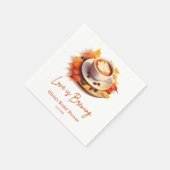 Herfst Liefde Bruist Bruids Bruiloft  Servet (Hoek)