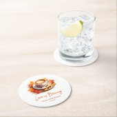 Herfst Liefde Bruist Bruidsmeisjes Borrel  Ronde Kartonnen Onderzetter (Insitu)