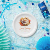 Herfst Liefde Bruist Bruiloft Coffee Bruidsfeest Papieren Bordje (Feest)