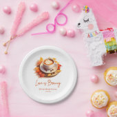 Herfst Liefde Bruist Bruiloft Coffee Bruidsfeest Papieren Bordje (Feest)