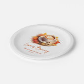 Herfst Liefde Bruist Bruiloft Coffee Bruidsfeest Papieren Bordje (Gekanteld)