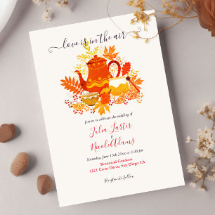 Herfst Liefde Citroen Herfst Thee Feest Bruiloft Kaart