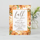 Herfst Liefde Groene Bruiloft Bridal Shower Rustie Kaart (Staand voorkant)