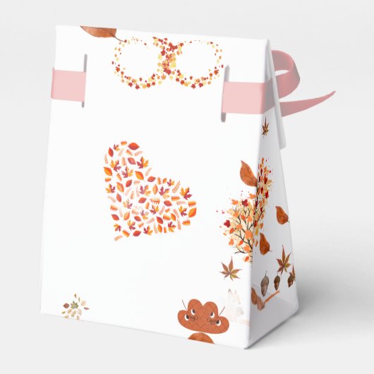 Herfst liefde herfst boxe gunst bedankdoosjes (Achterkant)