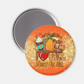 Herfst Liefde herfst Pas tekst en kleur aan Magneet (Voorkant / Achterkant)