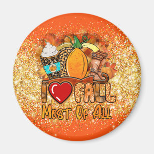Herfst Liefde herfst Pas tekst en kleur aan Magneet